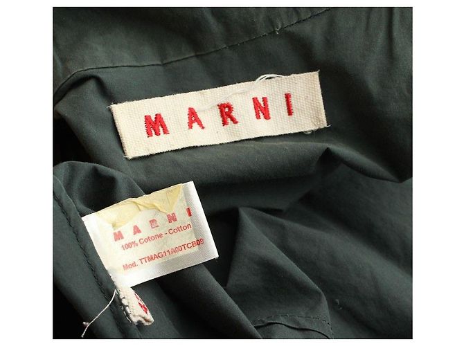 Marni Ärmelloses Baumwolltop mit khakifarbenem Muster Braun - Ansicht 4