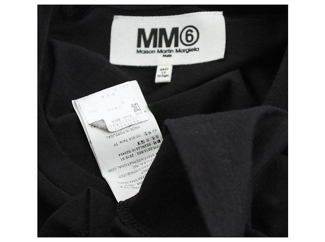 Maison Martin Margiela Ärmelloses Baumwollkleid mit schwarzem Netzbesatz XS - Ansicht 5