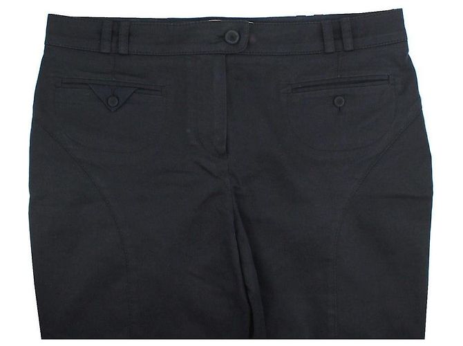 Givenchy Pantaloni cropped neri in cotone per donne Nero - vista 3
