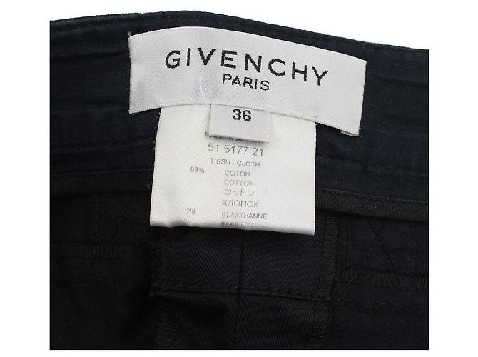 Givenchy Pantaloni cropped neri in cotone per donne Nero - vista 5