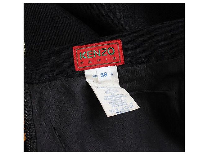 Kenzo Falda acampanada bordada Negro - vista 3