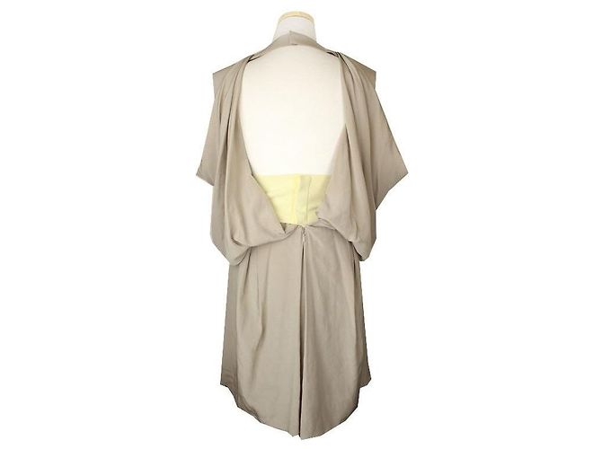 Balenciaga Vestido beige Castaño - vista 3