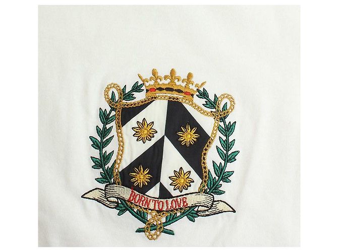 Sandro Weißes kurzärmliges T-Shirt mit Stickerei Born to Love Rot - Ansicht 3