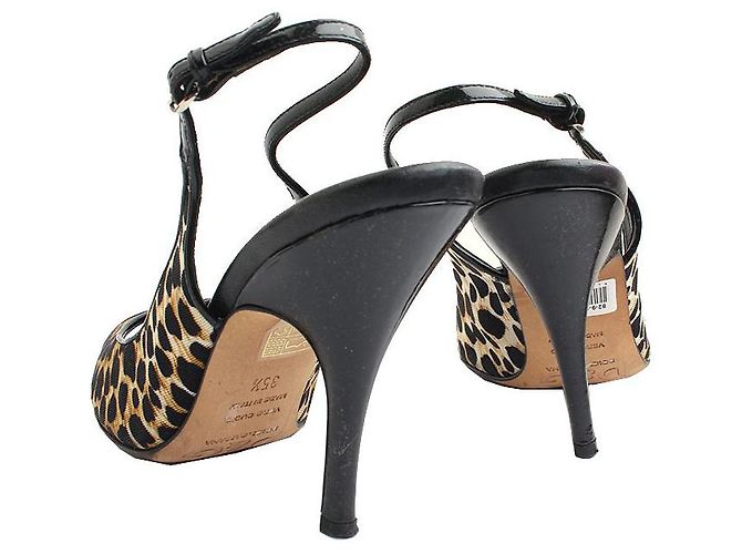 Dolce & Gabbana Scarpe Slingback Leopardo Nero - vista 4