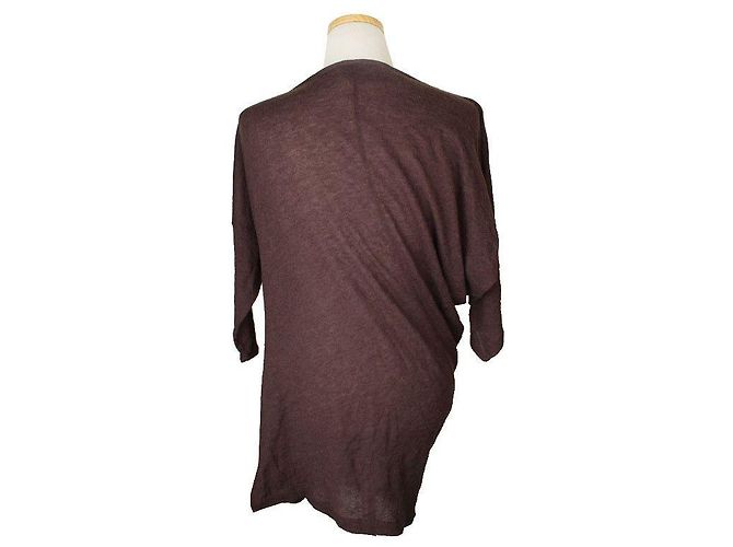 Lanvin Braunes asymmetrisches Strickoberteil - Ansicht 2