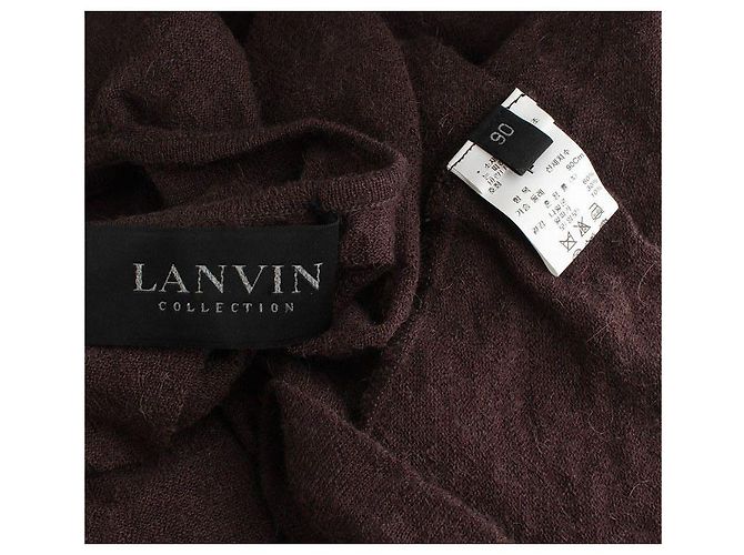 Lanvin Braunes asymmetrisches Strickoberteil - Ansicht 3