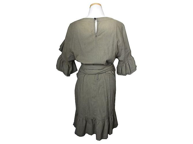 Olivegrünes Rüschenkleid Isabel Marant Étoile - Ansicht 2