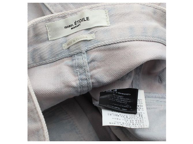 Pantaloni in denim blu lavato con stampa Isabel Marant Étoile - vista 3