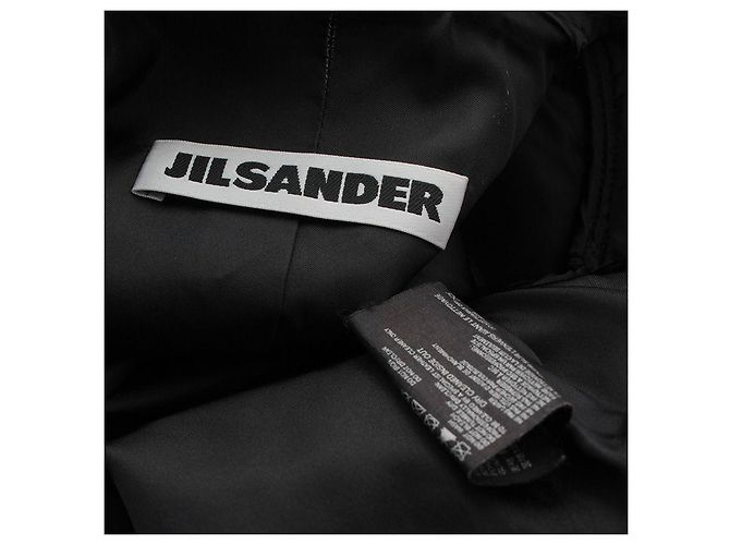 Abrigo de lana y cachemira gris carbón decorado de Jil Sander Castaño - vista 3