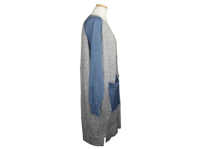 Maison Martin Margiela Strickjacke in Melange Grau Blau XS - Ansicht 3