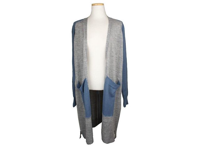 Maison Martin Margiela Strickjacke in Melange Grau Blau XS - Ansicht 5