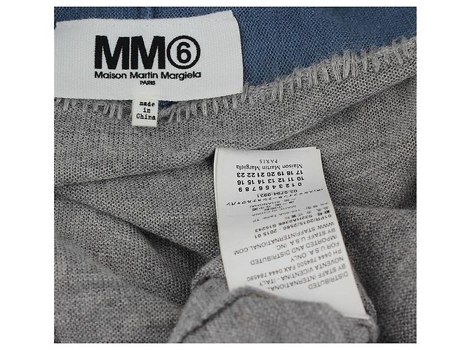 Maison Martin Margiela Strickjacke in Melange Grau Blau XS - Ansicht 6