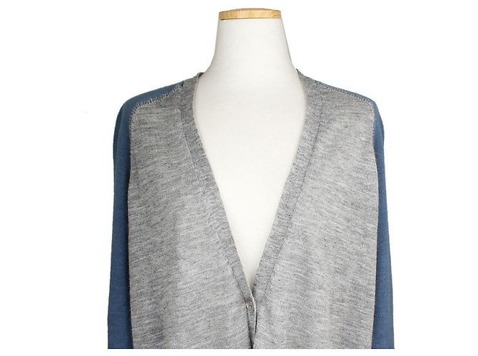 Maison Martin Margiela Strickjacke in Melange Grau Blau XS - Ansicht 7