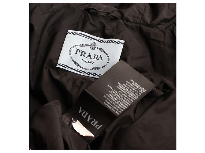 Prada Capa acolchada con capucha de plumón de ganso negro - vista 3
