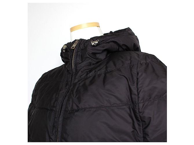 Prada Capa acolchada con capucha de plumón de ganso negro - vista 4