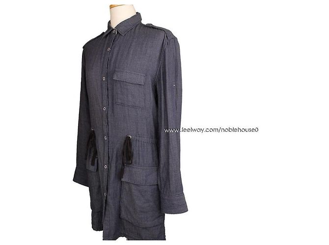 Rag & Bone Vestito Camicia Blu Indigo - vista 2