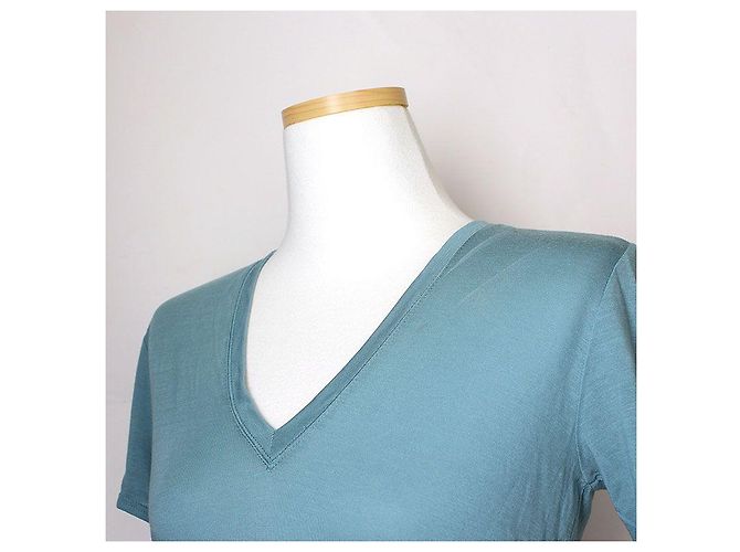 Mintblaues T-Shirt von Helmut Lang - Ansicht 4