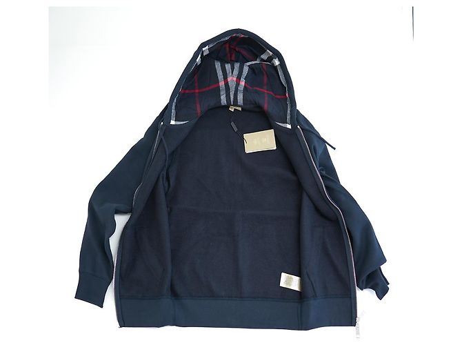 Burberry Sudadera con Capucha para Mujer con Cremallera en Algodón Marino con Logo de Caballo - Regalo para Amigas Azul - vista 19