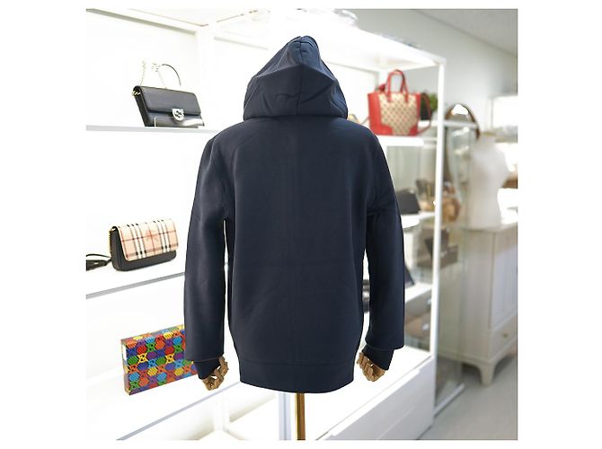 Burberry Sudadera con Capucha para Mujer con Cremallera en Algodón Marino con Logo de Caballo - Regalo para Amigas Azul - vista 5