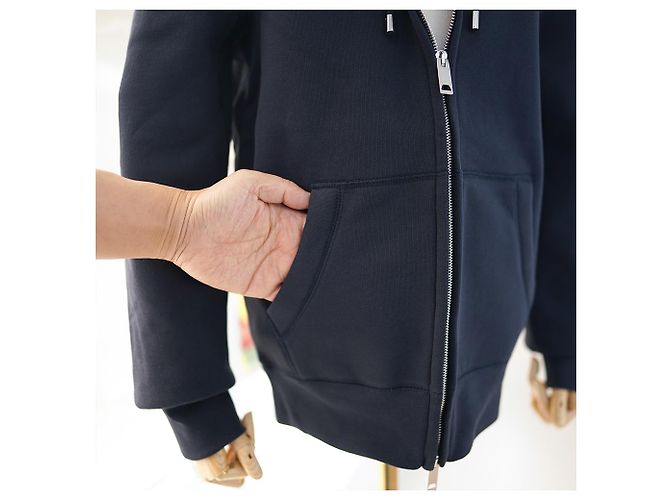 Burberry Sudadera con Capucha para Mujer con Cremallera en Algodón Marino con Logo de Caballo - Regalo para Amigas Azul - vista 7