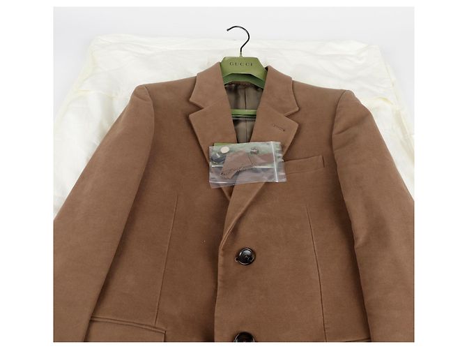 Gucci Web Label Mantel Größe Braun - Ansicht 3