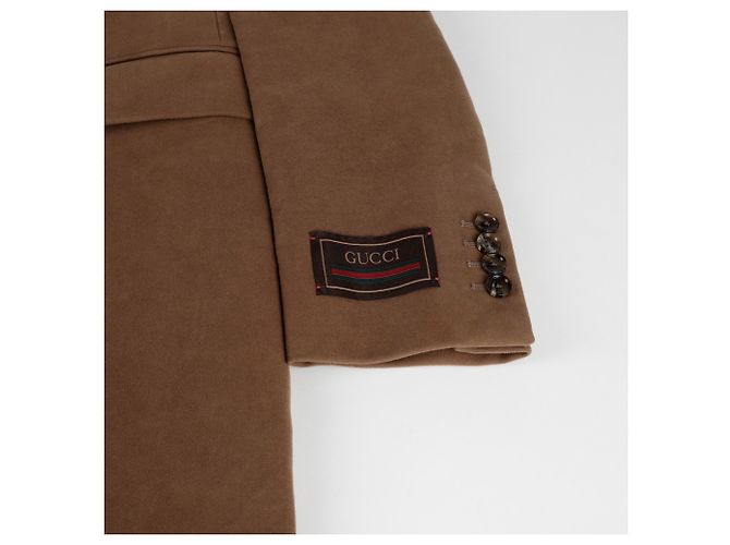Gucci Web Label Mantel Größe Braun - Ansicht 8