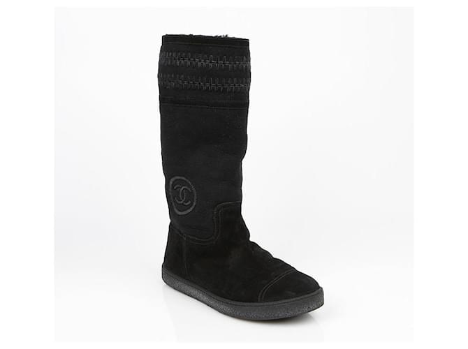 Chanel Botas de shearling Talla Negro - vista 2