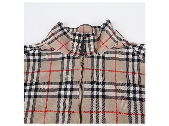Burberry Check Zip-Up Jacket Size Brown - view 4