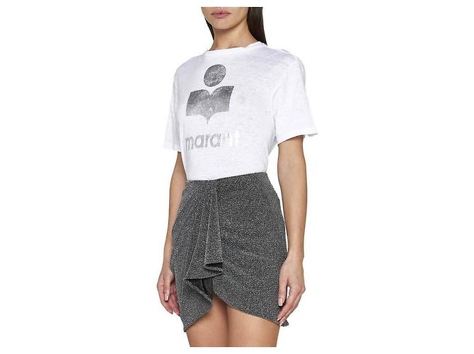 Isabel Marant Leinen T-Shirt mit kurzen Ärmeln - Ansicht 5