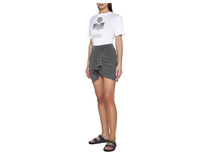 Isabel Marant Leinen T-Shirt mit kurzen Ärmeln - Ansicht 6