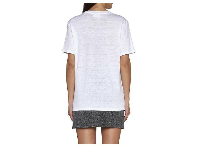 Isabel Marant Leinen T-Shirt mit kurzen Ärmeln - Ansicht 7