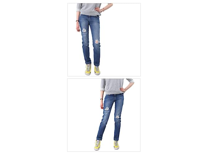 Dolce & Gabbana Pantalones de denim de algodón Azul - vista 2