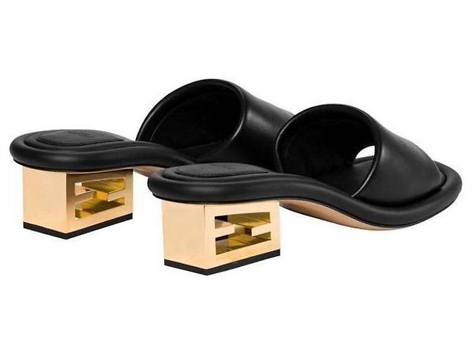 Fendi Slide in pelle Napa Baguette - vista 6