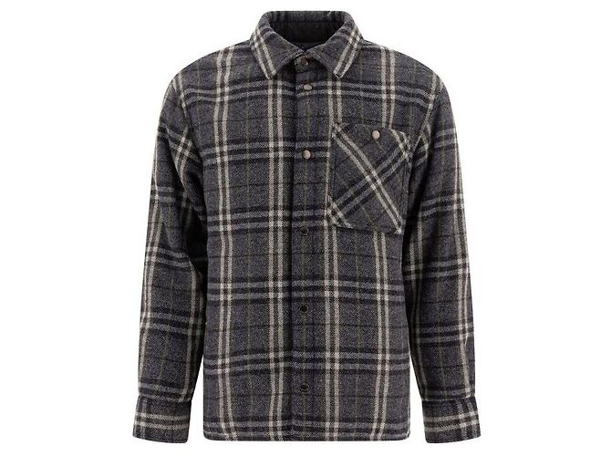 Burberry Sovracamicia in lana a quadri Blu - vista 4