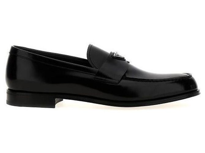 Prada Mocassini in pelle spazzolata Nero - vista 4