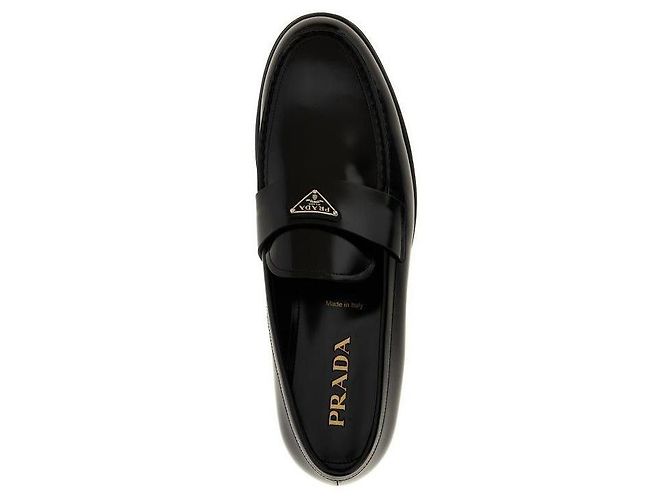 Prada Mocassini in pelle spazzolata Nero - vista 7