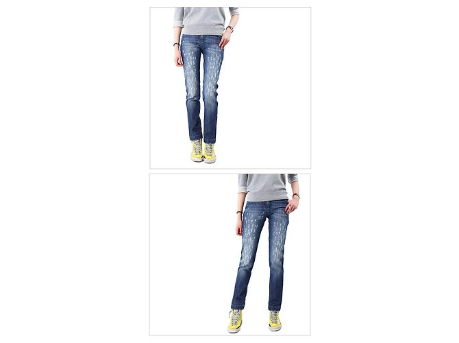 Dolce & Gabbana Pantalones de Jeans Lavados para Mujer Azul - vista 2