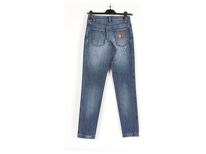 Dolce & Gabbana Pantalones de Jeans Lavados para Mujer Azul - vista 5