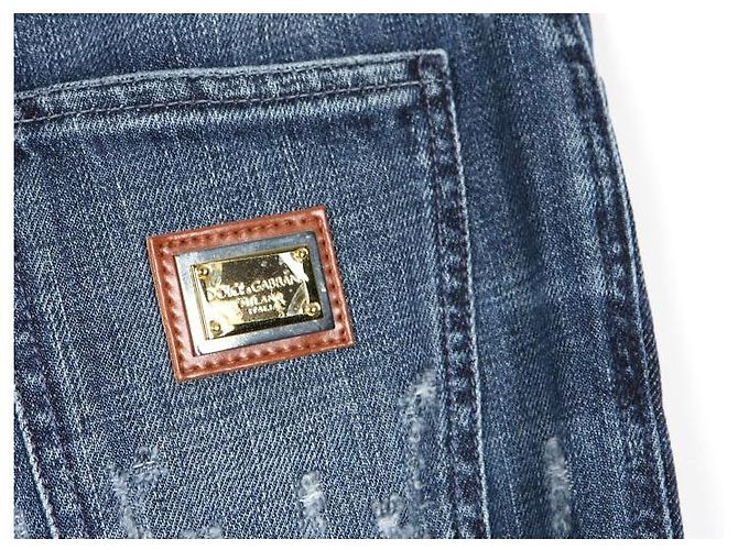 Dolce & Gabbana Pantalones de Jeans Lavados para Mujer Azul - vista 6