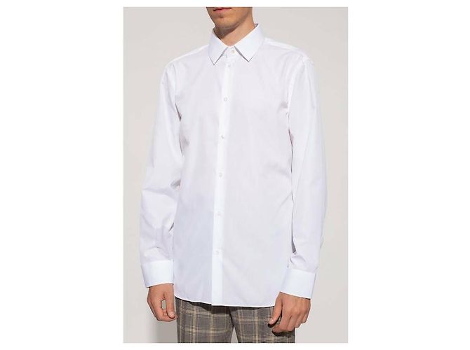 Gucci Camicia in seta di cotone doppio ZAJOL Bianco - vista 5