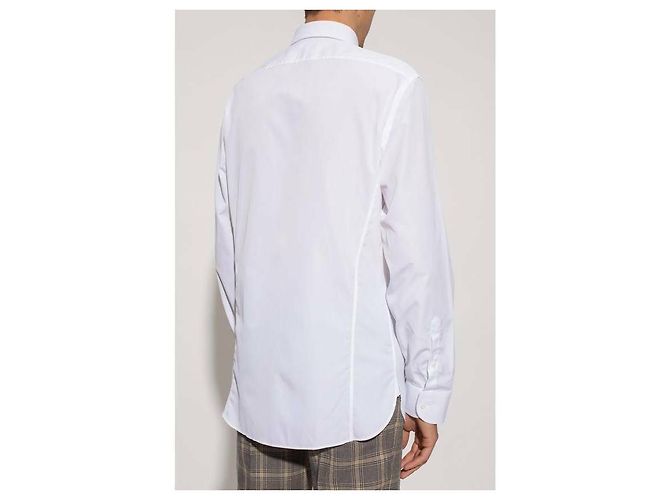 Gucci Camicia in seta di cotone doppio ZAJOL Bianco - vista 6