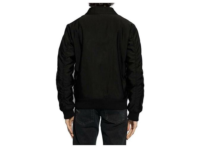 Saint Laurent Giacca Bomber Nero - vista 6