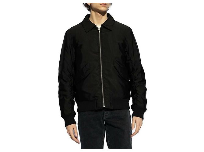 Saint Laurent Giacca Bomber Nero - vista 7
