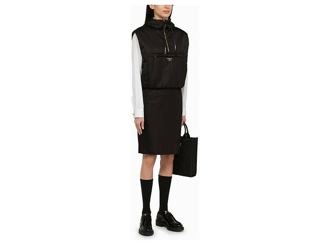 Prada Colete com capuz em Re-Nylon - vista 5
