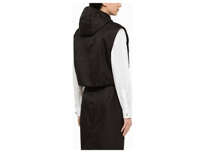 Prada Colete com capuz em Re-Nylon - vista 6