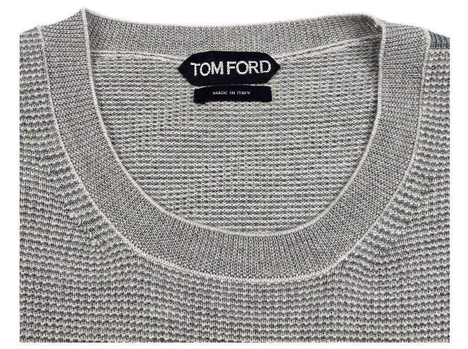 Tom Ford Woll-Kaschmir-Waffelstrick Braun - Ansicht 4