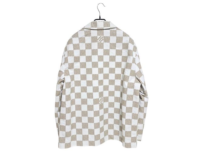 Louis Vuitton Giacca Overshirt Damier Marrone - vista 2