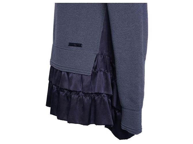 Louis Vuitton Strick aus Wolle und Kaschmir mit Rüschendetails Blau - Ansicht 5