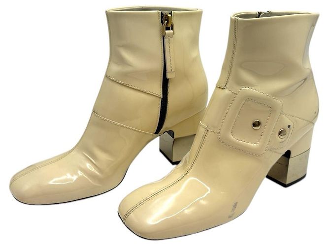 Roger Vivier Botines Illusion de Charol Blanco - vista 3