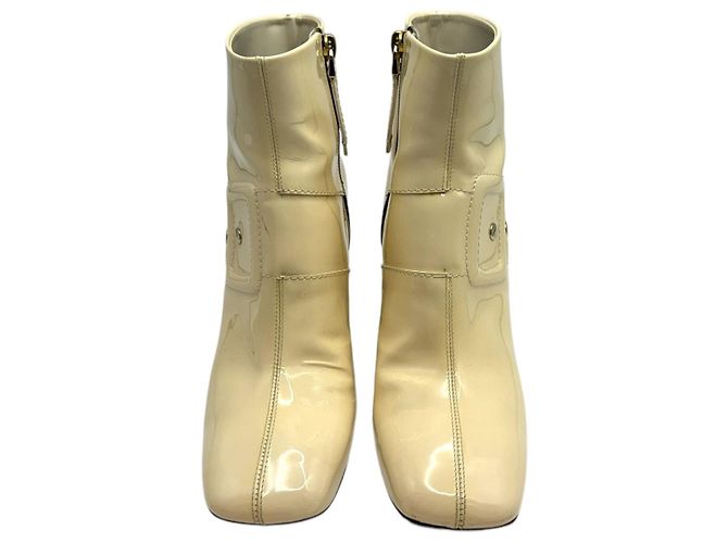 Roger Vivier Botines Illusion de Charol Blanco - vista 4